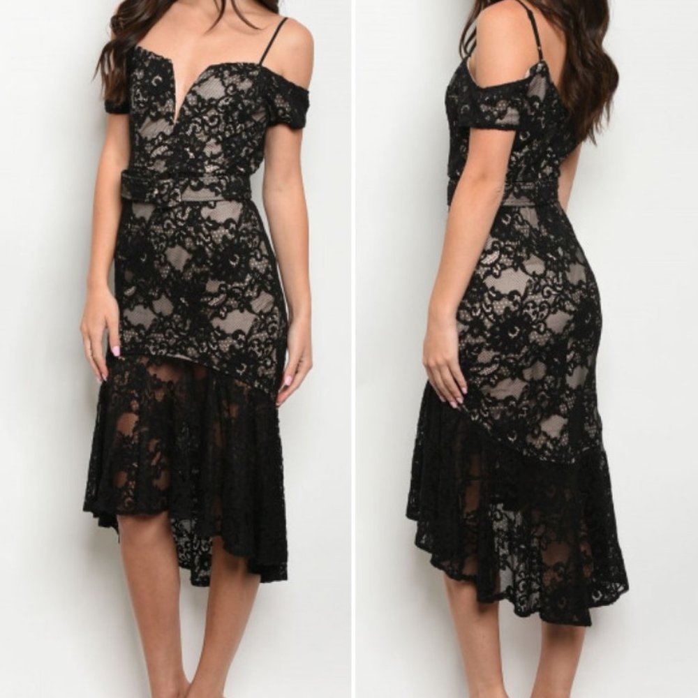 BLACK LACE DRESS